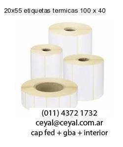 20×55 etiquetas termicas 100 x 40