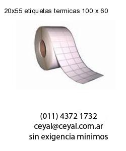20×55 etiquetas termicas 100 x 60