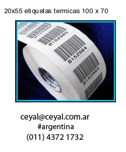 20×55 etiquetas termicas 100 x 70