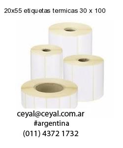 20×55 etiquetas termicas 30 x 100