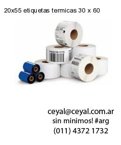 20×55 etiquetas termicas 30 x 60