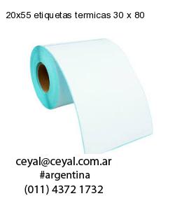 20×55 etiquetas termicas 30 x 80