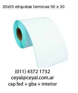 20×55 etiquetas termicas 50 x 30