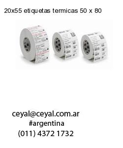 20×55 etiquetas termicas 50 x 80