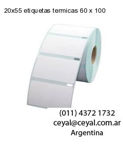 20×55 etiquetas termicas 60 x 100
