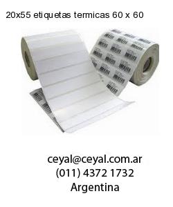 20×55 etiquetas termicas 60 x 60