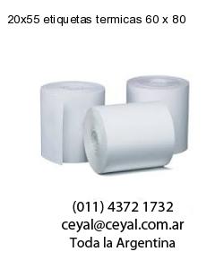 20×55 etiquetas termicas 60 x 80