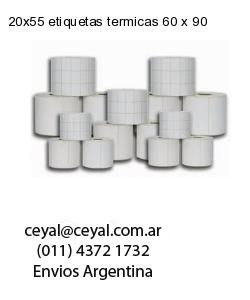 20×55 etiquetas termicas 60 x 90