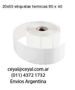 20×55 etiquetas termicas 80 x 40