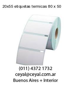 20×55 etiquetas termicas 80 x 50