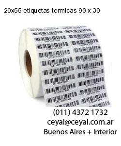20×55 etiquetas termicas 90 x 30