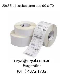 20×55 etiquetas termicas 90 x 70