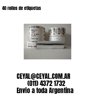 40 rollos de etiquetas