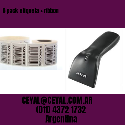 5 pack etiqueta   ribbon