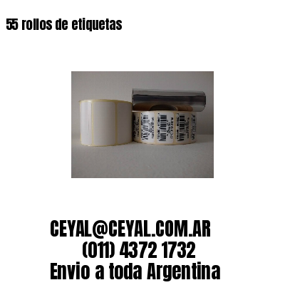 55 rollos de etiquetas