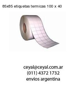 85×85 etiquetas termicas 100 x 40