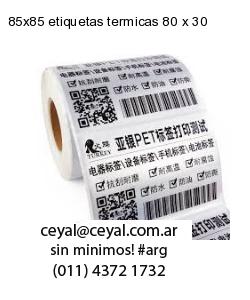 85×85 etiquetas termicas 80 x 30