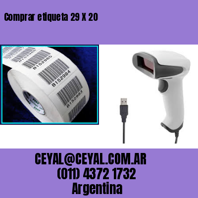 Comprar etiqueta 29 X 20