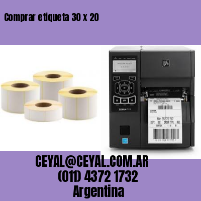 Comprar etiqueta 30 x 20
