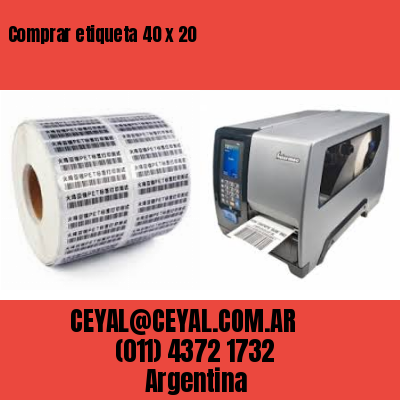Comprar etiqueta 40 x 20