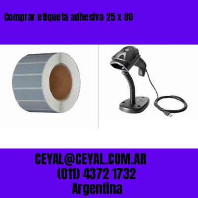 Comprar etiqueta adhesiva 25 x 80
