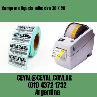 Comprar etiqueta adhesiva 38 X 20