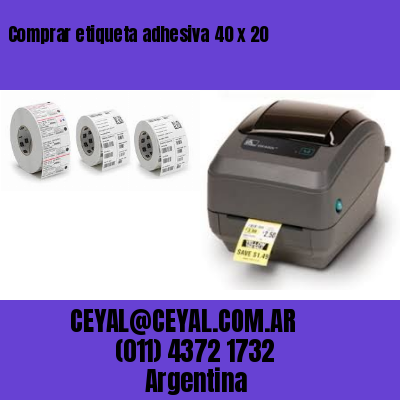 Comprar etiqueta adhesiva 40 x 20
