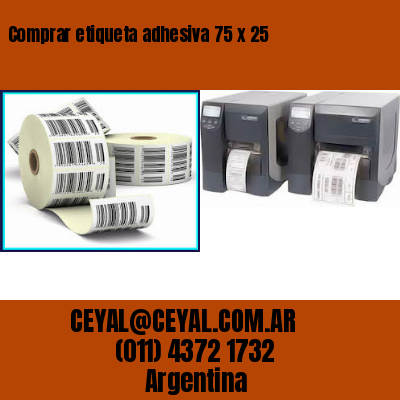 Comprar etiqueta adhesiva 75 x 25