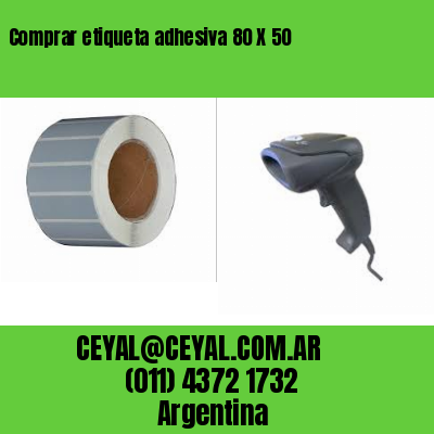 Comprar etiqueta adhesiva 80 X 50