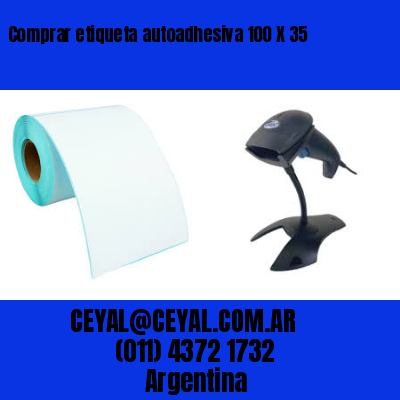 Comprar etiqueta autoadhesiva 100 X 35