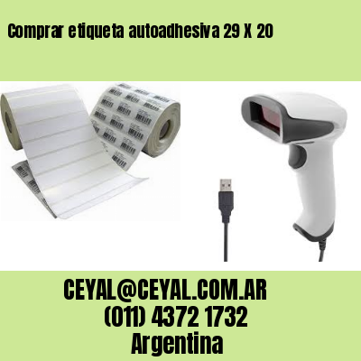 Comprar etiqueta autoadhesiva 29 X 20