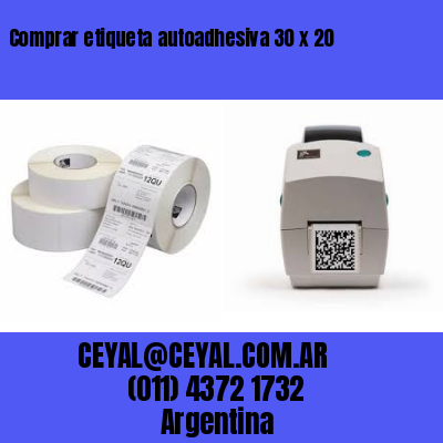 Comprar etiqueta autoadhesiva 30 x 20