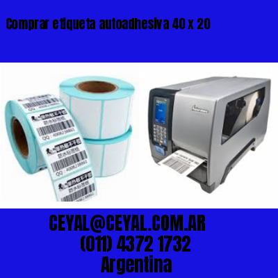 Comprar etiqueta autoadhesiva 40 x 20