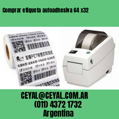 Comprar etiqueta autoadhesiva 64 x32