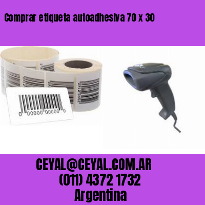Comprar etiqueta autoadhesiva 70 x 30