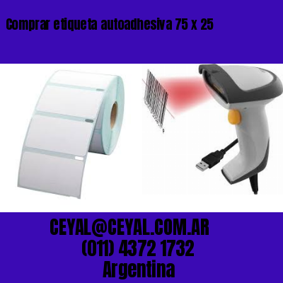 Comprar etiqueta autoadhesiva 75 x 25