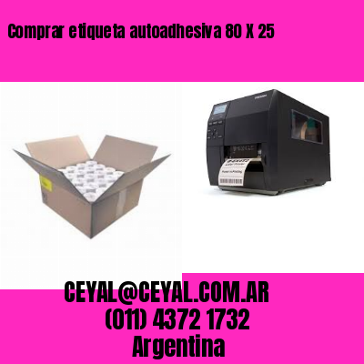 Comprar etiqueta autoadhesiva 80 X 25