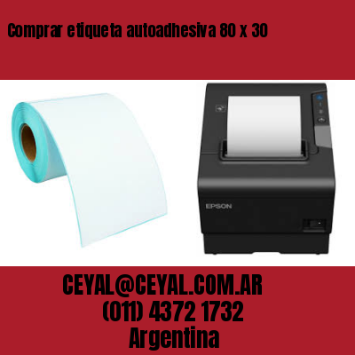 Comprar etiqueta autoadhesiva 80 x 30