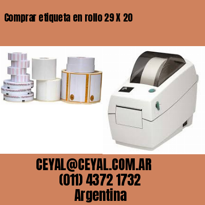 Comprar etiqueta en rollo 29 X 20