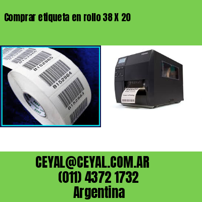 Comprar etiqueta en rollo 38 X 20