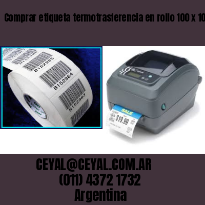 Comprar etiqueta termotrasferencia en rollo 100 x 100