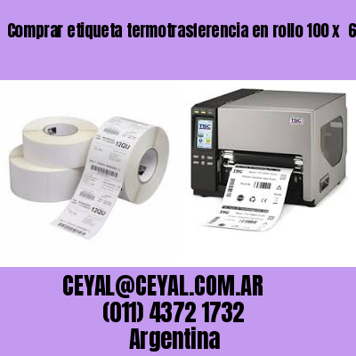 Comprar etiqueta termotrasferencia en rollo 100 x  60