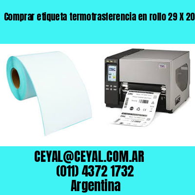 Comprar etiqueta termotrasferencia en rollo 29 X 20