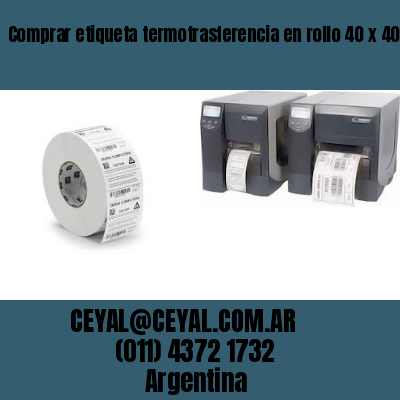 Comprar etiqueta termotrasferencia en rollo 40 x 40