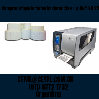 Comprar etiqueta termotrasferencia en rollo 50 X 25