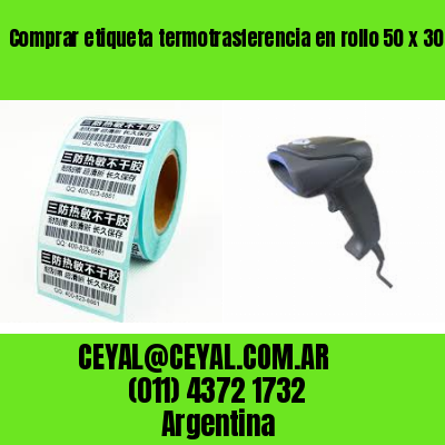 Comprar etiqueta termotrasferencia en rollo 50 x 30