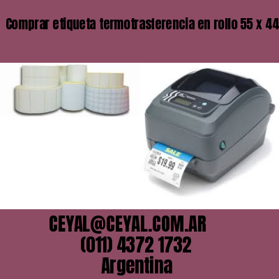 Comprar etiqueta termotrasferencia en rollo 55 x 44