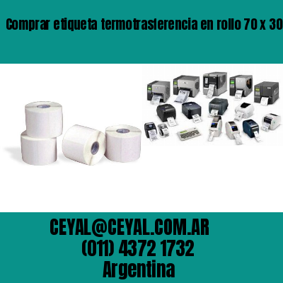 Comprar etiqueta termotrasferencia en rollo 70 x 30
