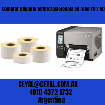 Comprar etiqueta termotrasferencia en rollo 70 x 50