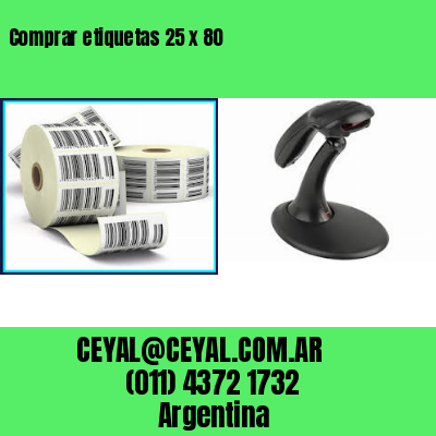 Comprar etiquetas 25 x 80